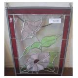Stained Glass Panel With Floral Design