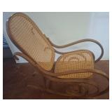 Bentwood Rocking Chair With Cane Seat and Back