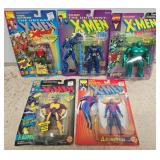 5 Packaged X-Men Action Figures by Toy Biz