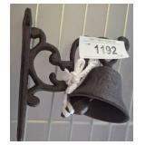 Cast Iron Wall-Mount Bell With Scroll Design w2