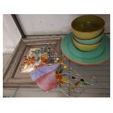Dinnerware, Stained Glass, and Artwork