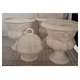 LuLu & Co. Porcelain Urns and Serving Dish Set