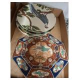 Decorative Plates with Peacock & Floral Motifs