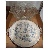 Temptations Stoneware Bowl and Pressed Glass Bowl