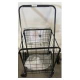 Black Vevor Metal Rolling Laundry Cart