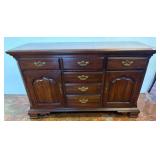 Thomasville Wooden Buffet Cabinet with Brass Pulls