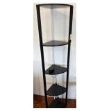 Black Back-Lit Corner Shelf Unit