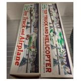Hess Toy Truck and Helicopter and Airplane Sets