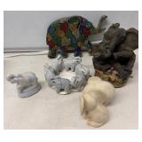 Elephant Figurines in Mixed Materials