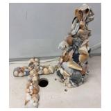 Cross and Cone-Shaped Decor with Shell Accents