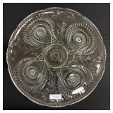 Pressed Glass Punch Bowl Platter