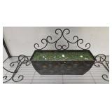 Metal Planter with Decorative Scrollwork