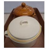 Two Lidded Stoneware Dishes by Hearthside & Lunï¿½vi