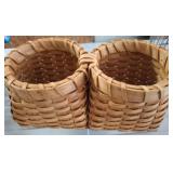 Woven Bamboo Double Basket Holder
