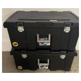 Sterilite Black Plastic Storage Boxes