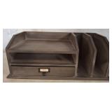 Wood Desk Organizer With Drawer And Dividers