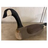 Painted Wooden Goose Decoy Signed and Dated
