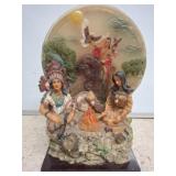 Figurine With Native American Scene no power cord