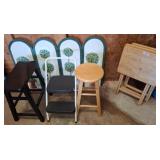 Stools, Step Ladder, and Folding Tables