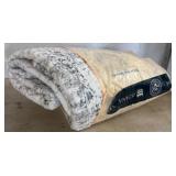 Gray and White Patterned Blanket