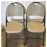 Metal Folding Chairs with Plastic Seats