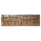 Two Wooden Wine Tasting Displays