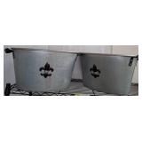 Galvanized Metal Tubs with Handles