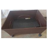 Brown Plastic 20x24 Planter on Casters
