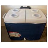 Rubbermaid Wheeled Cooler With Dual Lids