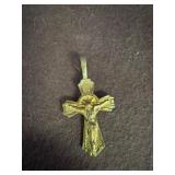 14K Gold Crucifix Pendant