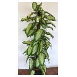 Potted Artificial Plant With Woven Basket