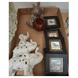 Elephant Figurines and Safari Frames