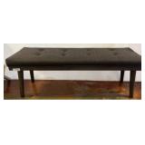 Tufted Upholstered Bench with Wood Legs