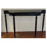 Black and Gold Console Table with Single Drawer