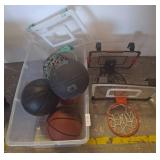 Portable Basketball Hoops and Balls Lot