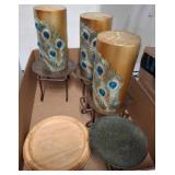 Decorative Candles With Stands and Coasters