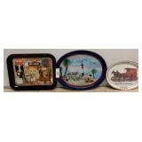 Three Coca-Cola Advertising Trays