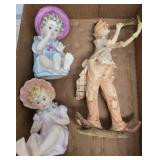 Porcelain Figurines Including Musician and Childre