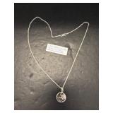Sterling Chain With .925 Abalone Turtle Pendant