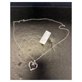 Sterling Silver Heart Pendant With Amethyst