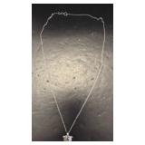 Sterling Silver Turtle Pendant Necklace