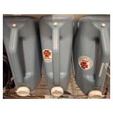 Blue Plastic 6-Gallon Water Containers