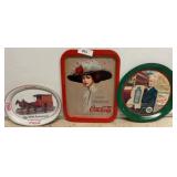 Three Coca-Cola Advertising Trays