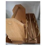 Wood Caddy with Brass Holder
