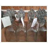 Lulu & Co. Glass Bottles with Metal Stoppers