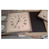Decorative Wall Clock and Plaques Set