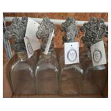 LuLu & Co. Glass Bottles with Decorative Stoppers