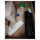Box Lot: Golf Items, Radio, and Miscellaneous Item