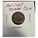 Ancient Roman Bronze Coin in Card Holder