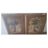 Two Framed Palm Tree Prints, 22ï¿½26 Each